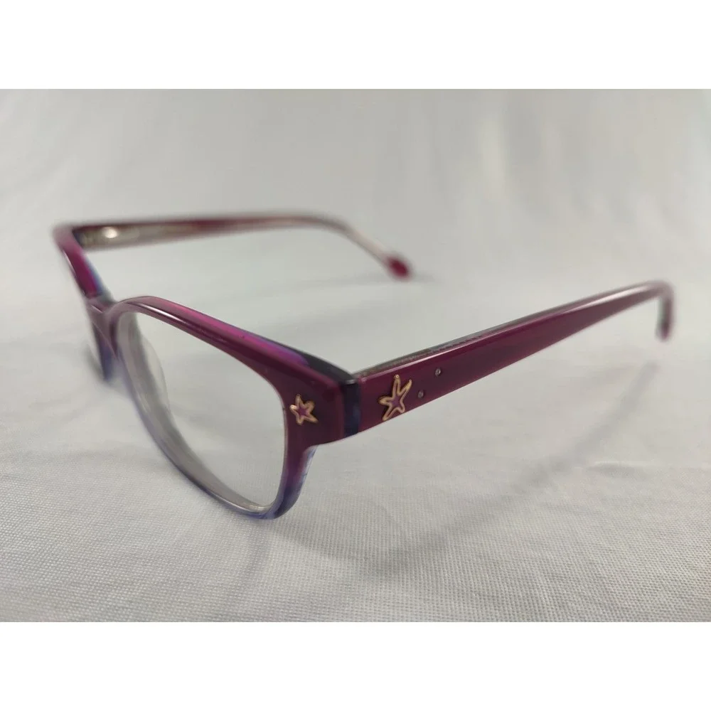 Lilly Pulitzer Skipper Eyeglass Frames Purple Pink Gradient Star Accents Women‎